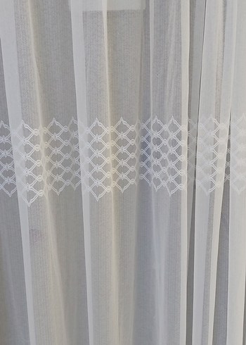 Nakışlı Beyaz Perde en 155 boy 240 - Görsel 2