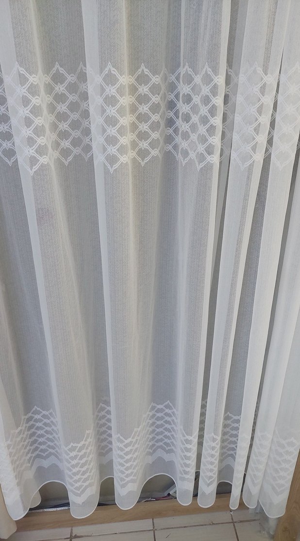 Nakışlı Beyaz Perde en 155 boy 240 - Görsel 3
