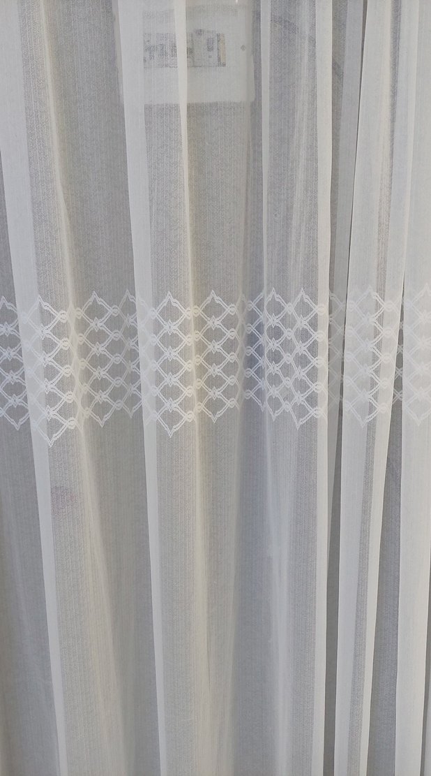 Nakışlı Beyaz Perde en 155 boy 240 - Görsel 2