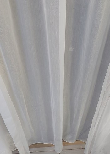 Beyaz Düz Tül Perde en 125 boy 245 - Görsel 2