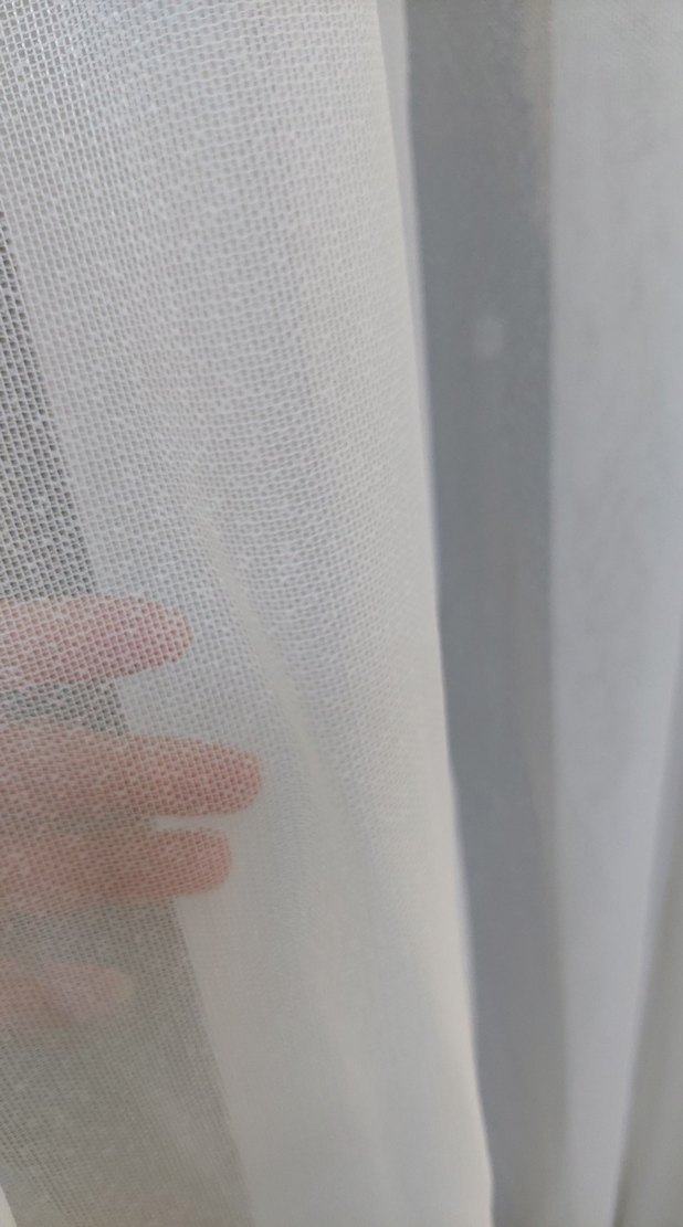 Beyaz  Çizgili Modern Tül Perde en 195 boy 240 - Görsel 3