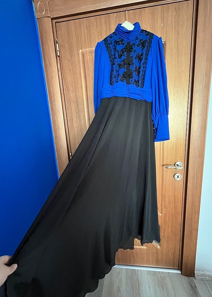 Mavi -siyah abiye - Görsel 2