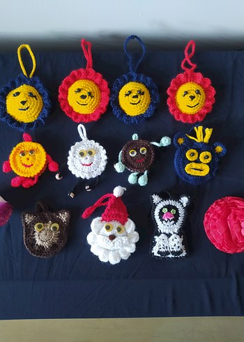 Renkli Örgü Anahtarlıklar aksesuar lar - Görsel 8