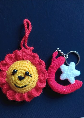 Renkli Örgü Anahtarlıklar aksesuar lar - Görsel 2