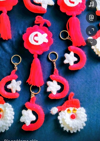 Renkli Örgü Anahtarlıklar aksesuar lar - Görsel 6