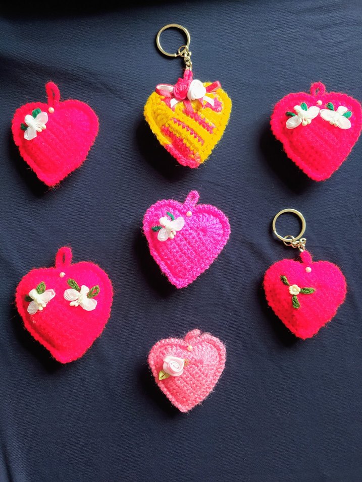 Renkli Örgü Anahtarlıklar aksesuar lar - Görsel 5