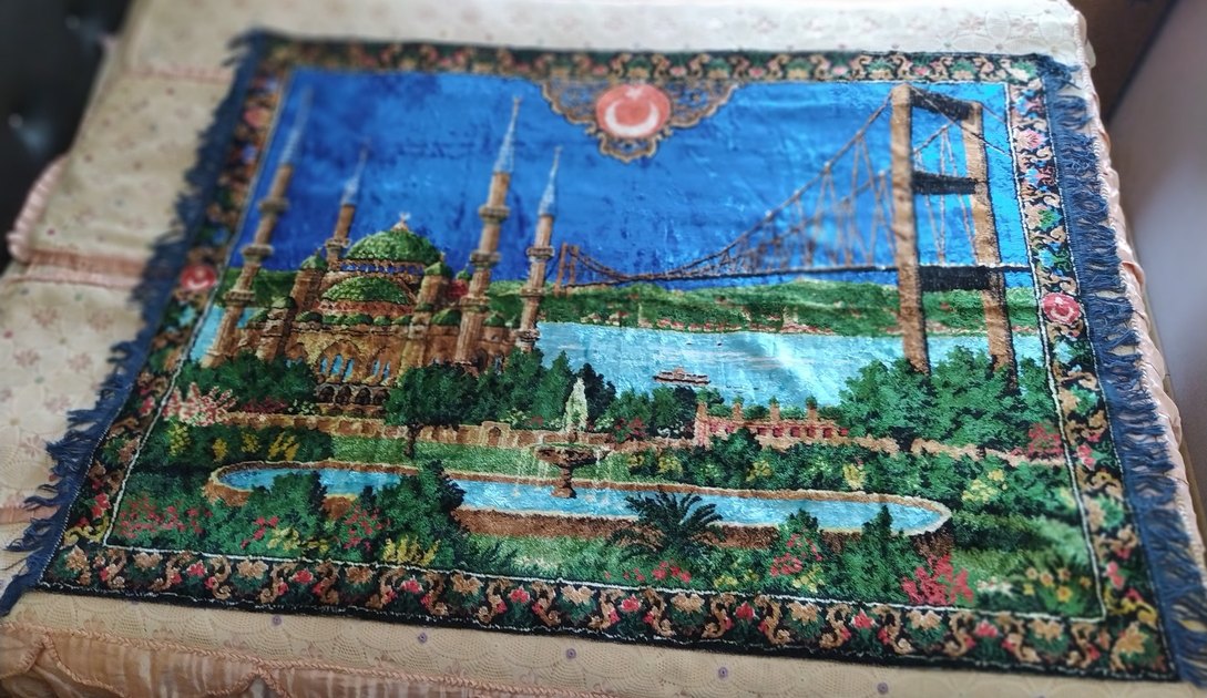 60 yıllık antika ipek dokuma halı - Görsel 4