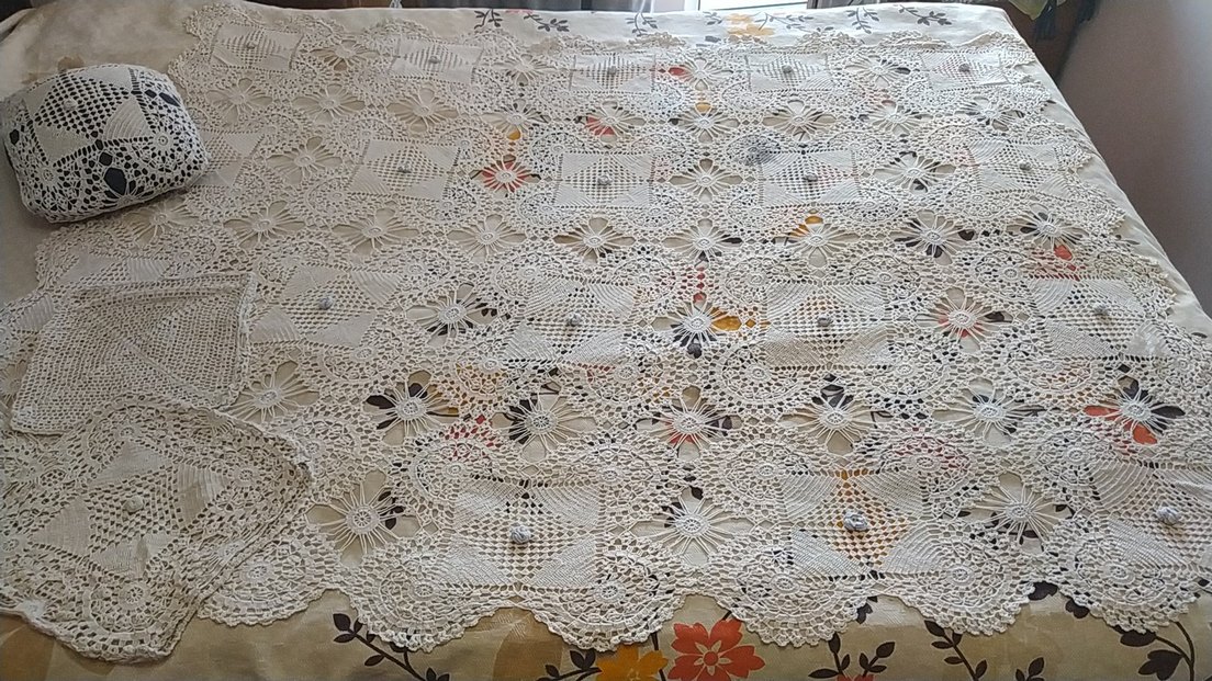 Bohem Tarzı El Yapımı Dantel Örtü - Görsel 3