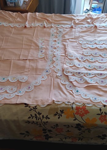 Renkli Çiçekli El Örgüsü Dantel Kenar - Görsel 10