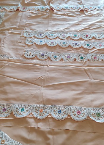 Renkli Çiçekli El Örgüsü Dantel Kenar - Görsel 5