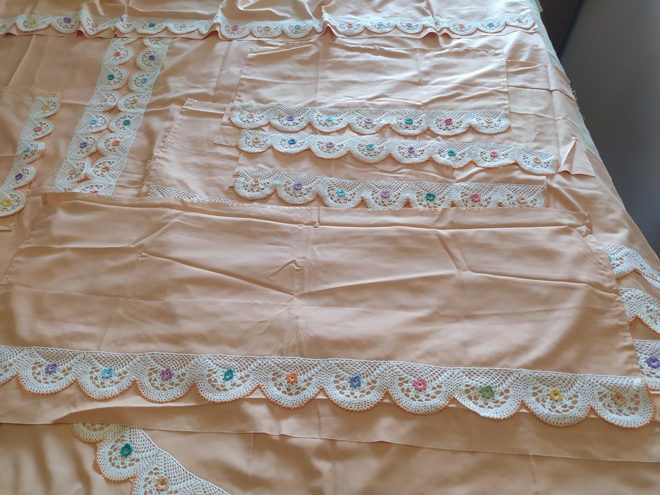 Renkli Çiçekli El Örgüsü Dantel Kenar - Görsel 5