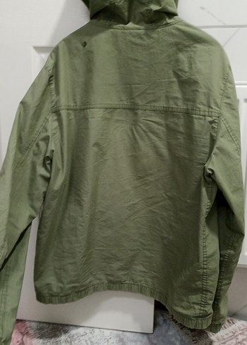 Yeşil Erkek Keten Fermuarlı Mont - Görsel 7