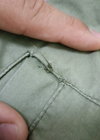 Yeşil Erkek Keten Fermuarlı Mont - Görsel 11