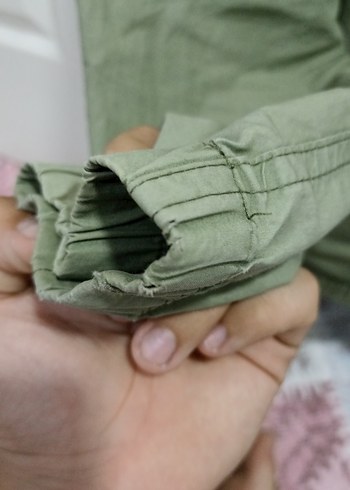 Yeşil Erkek Keten Fermuarlı Mont - Görsel 3