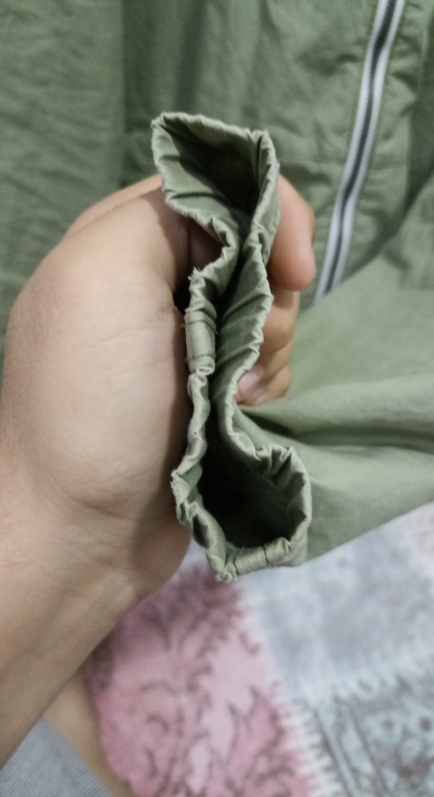 Yeşil Erkek Keten Fermuarlı Mont - Görsel 5