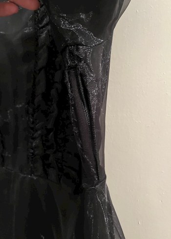 siyah tül abiye - Görsel 6