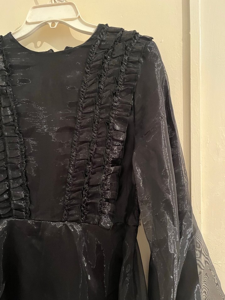 siyah tül abiye - Görsel 3