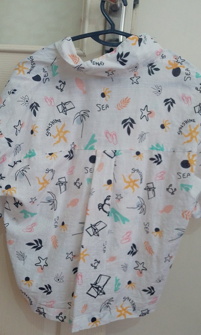 Desenli Düğmeli  Gömlek - Görsel 2