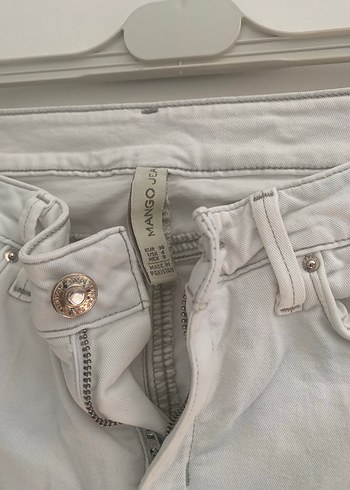 Beyaz Mini Denim Kadın Jean - Görsel 2