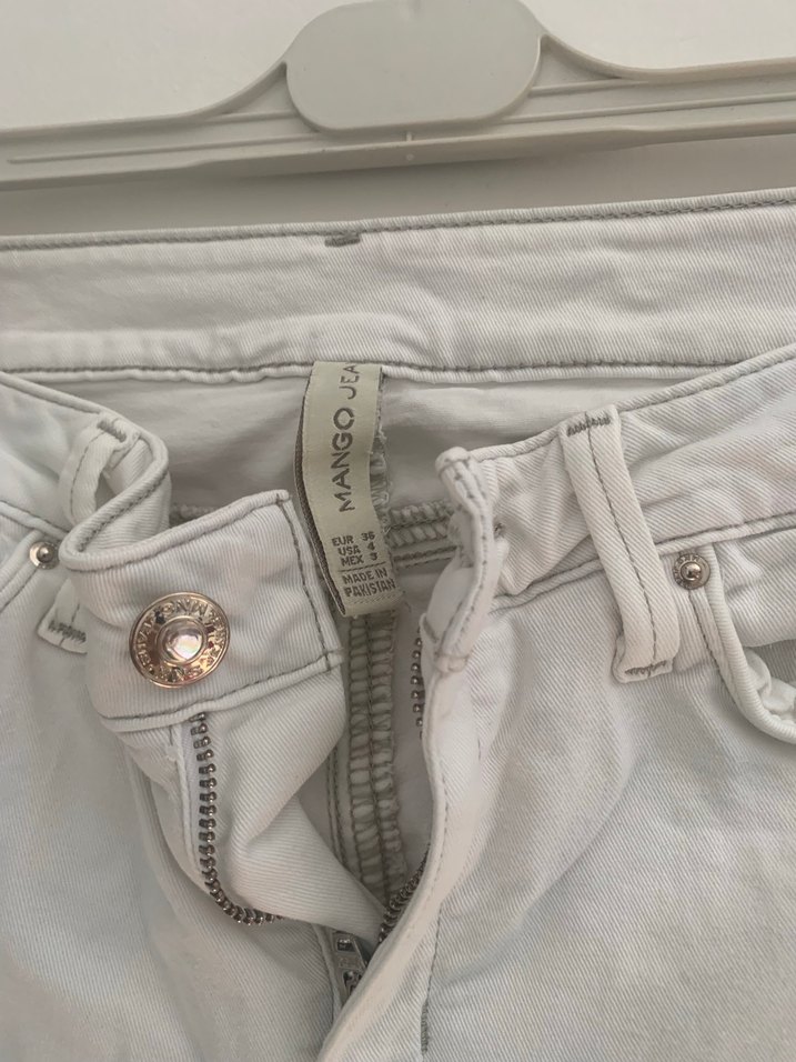 Beyaz Mini Denim Kadın Jean - Görsel 2