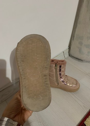 Kız Çocuk Pembe Parlak Kürklü Bot - Görsel 2