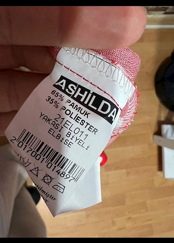 Kırmızı Puantiyeli Uzun Kol Elbise - Görsel 3