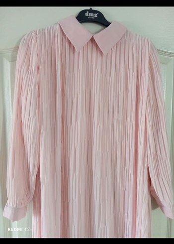 Piliseli Pudra Pembe Uzun Kollu Hamile Bluzu - Görsel 2