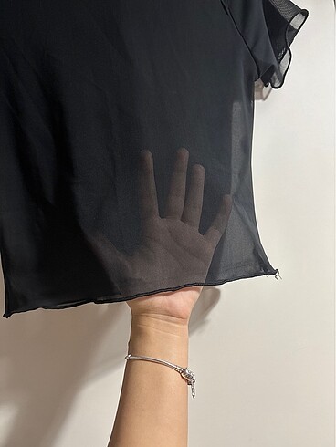 Bershka Tül tshirt transparan