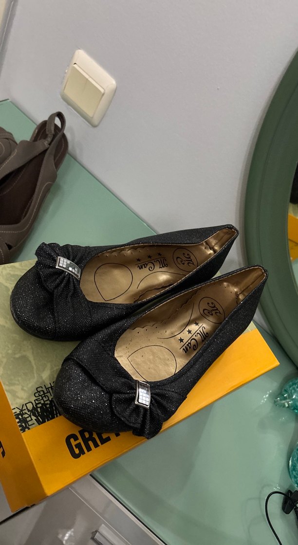 Gri Kadın Topuklu Babet Ayakkabı - Görsel 3