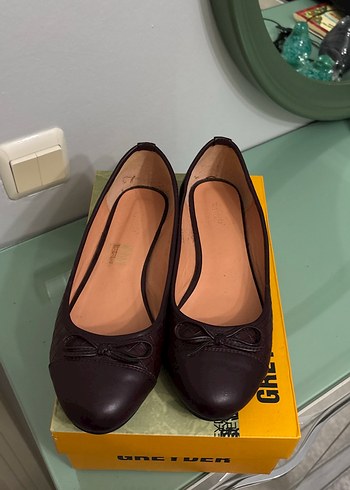 Kahverengi Tokalı Kadın Düz Ayakkabı - Görsel 3