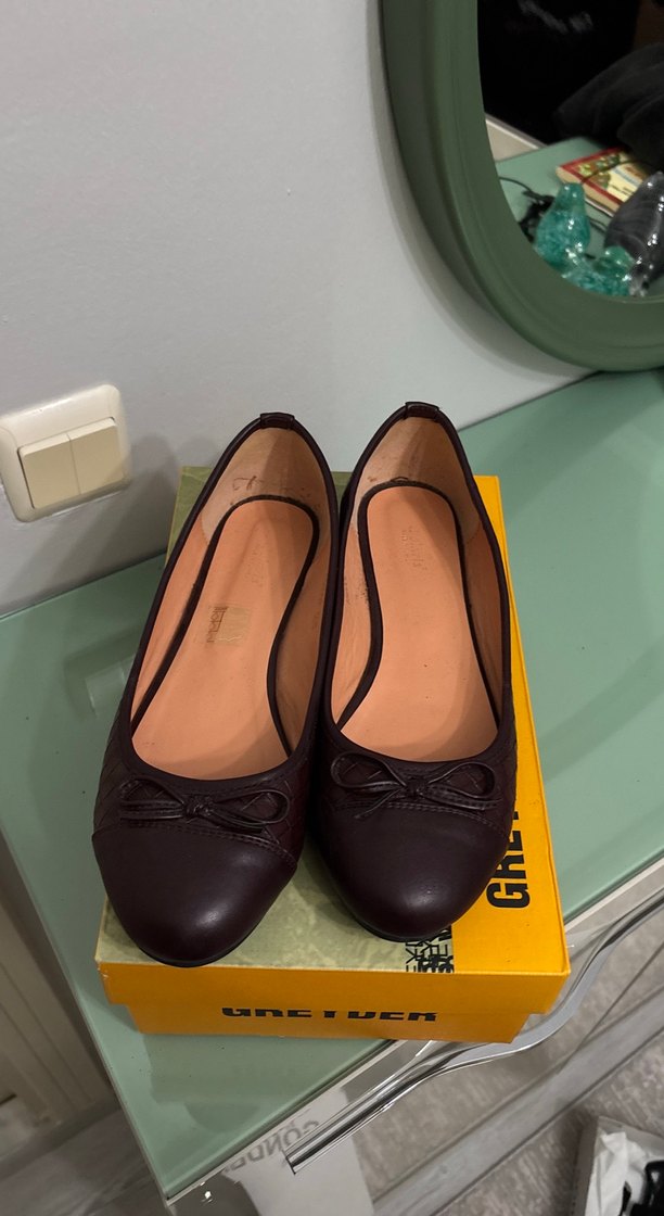 Kahverengi Tokalı Kadın Düz Ayakkabı - Görsel 3