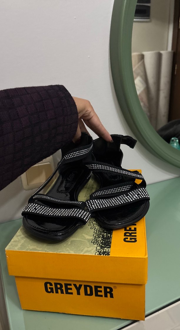 Kadın Siyah Dolgu Topuklu Bantlı Sandalet - Görsel 3