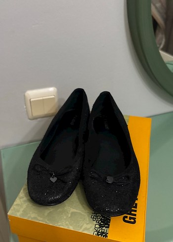 Siyah Tokalı Blok Topuk Kadın Babet - Görsel 2