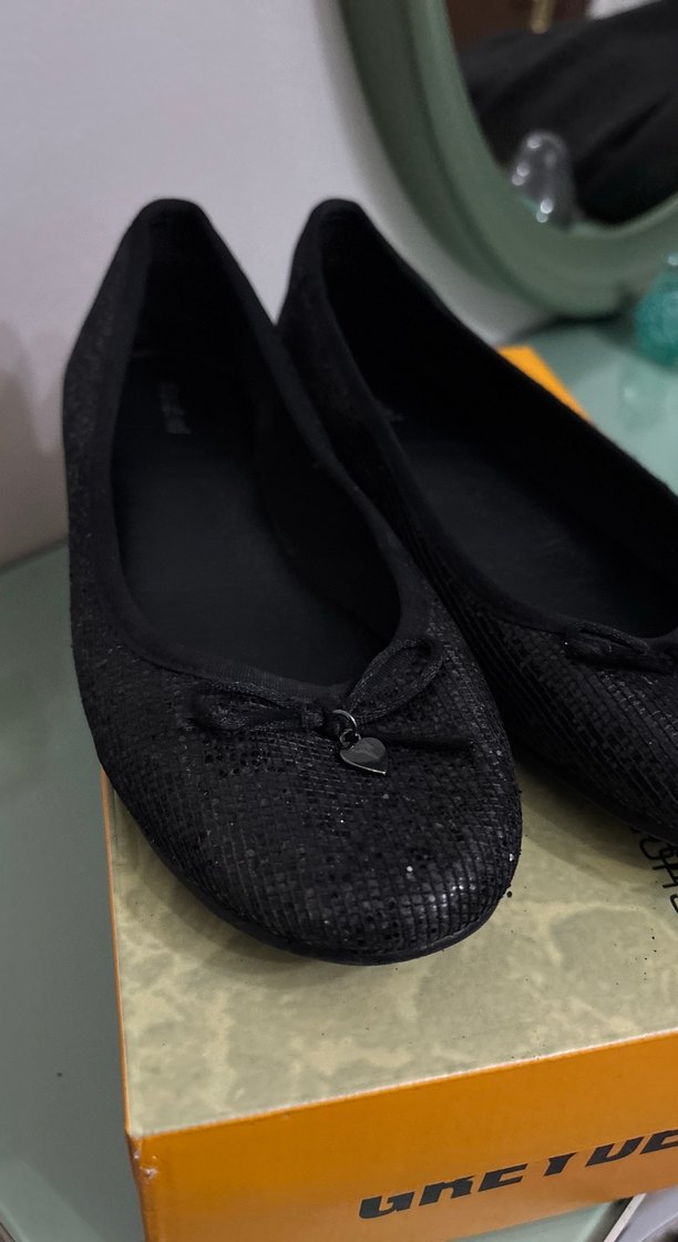 Siyah Tokalı Blok Topuk Kadın Babet - Görsel 5