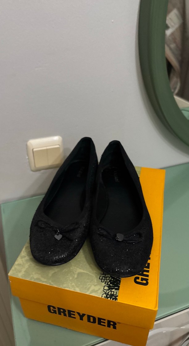 Siyah Tokalı Blok Topuk Kadın Babet - Görsel 2