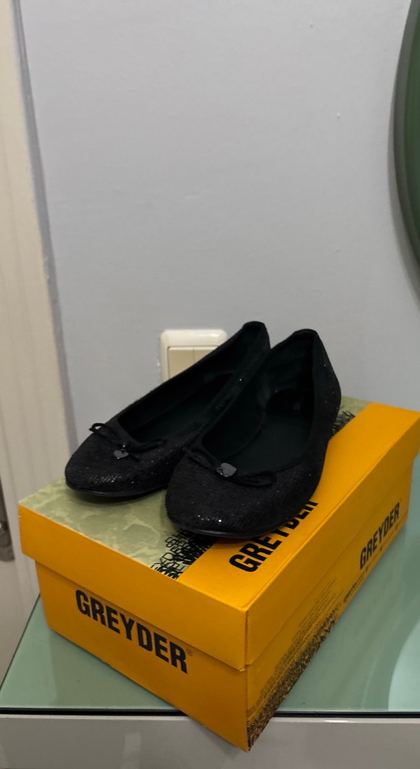 Siyah Tokalı Blok Topuk Kadın Babet - Görsel 3