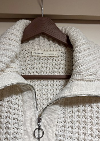 Yüksek Yakalı Gri Örgü Kadın Kazak - Görsel 2