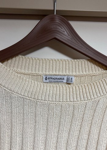 Beyaz Örgü Kadın Uzun Kollu Kazak - Görsel 2