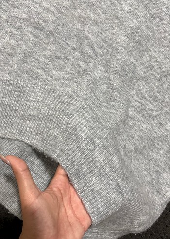 Gri Kadın Triko Uzun Kollu Kazak - Görsel 3