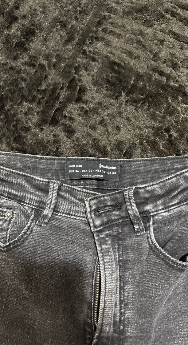 Gri mom jean antrasit - Görsel 2