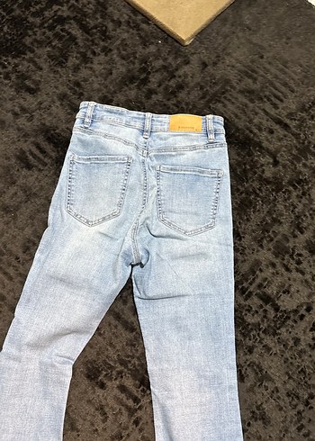 Mavi ispanyol paça jean - Görsel 4