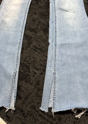 Mavi ispanyol paça jean - Görsel 2