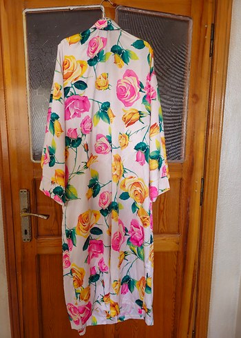 Çiçek Desenli Uzun Bohem Kadın Kimono/ Namaz Elbisesi - Görsel 2