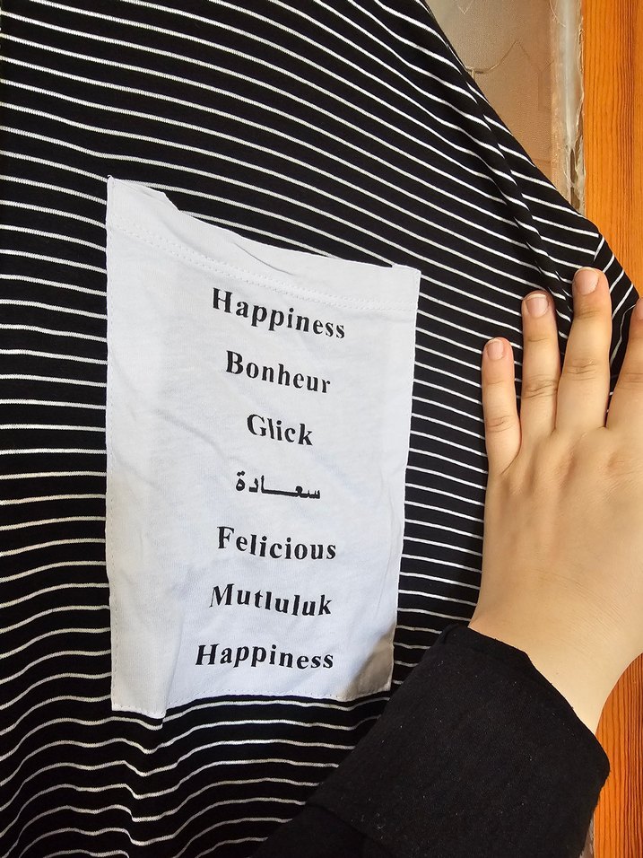 Kapüşonlu Siyah Çizgili Kısa Kollu Kadın Sweatshirt - Görsel 3