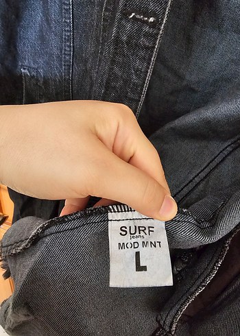 Düğmeli Gri Midi Kot Ceket - Görsel 6