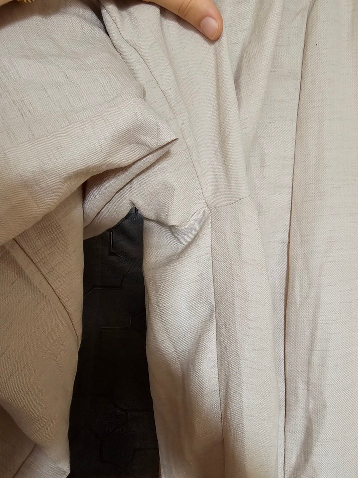 Bej Keten Kadın Midi Pantolon - Görsel 4