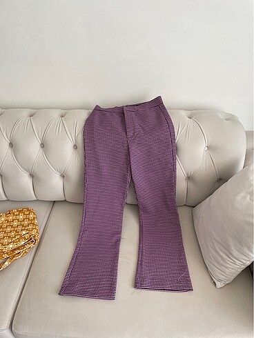 Zara Zara Kazayağı Desenli Pantolon Sıfır