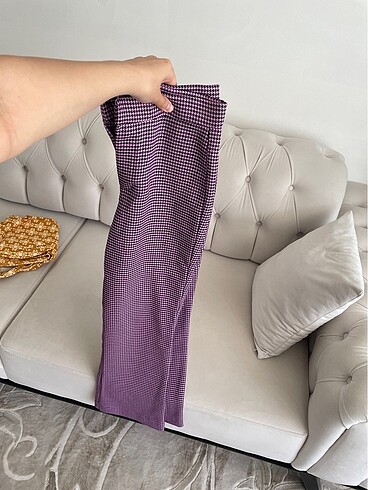 Zara Kazayağı Desenli Pantolon Sıfır