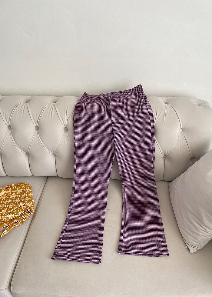 Zara Kazayağı Desenli Pantolon Sıfır - Görsel 3