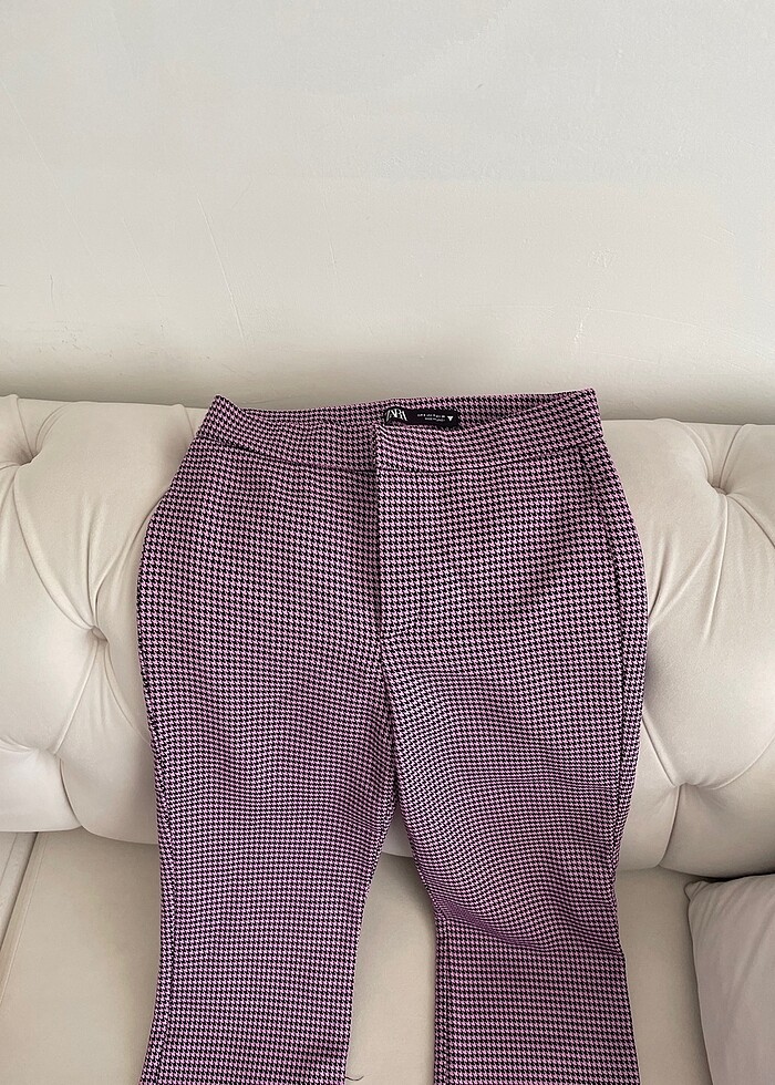 Zara Kazayağı Desenli Pantolon Sıfır - Görsel 4